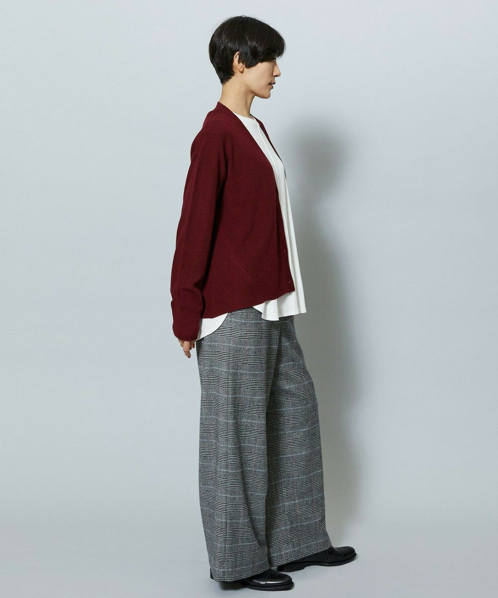 MOGA ウールカシミヤグレンチェックワイドパンツ チェック