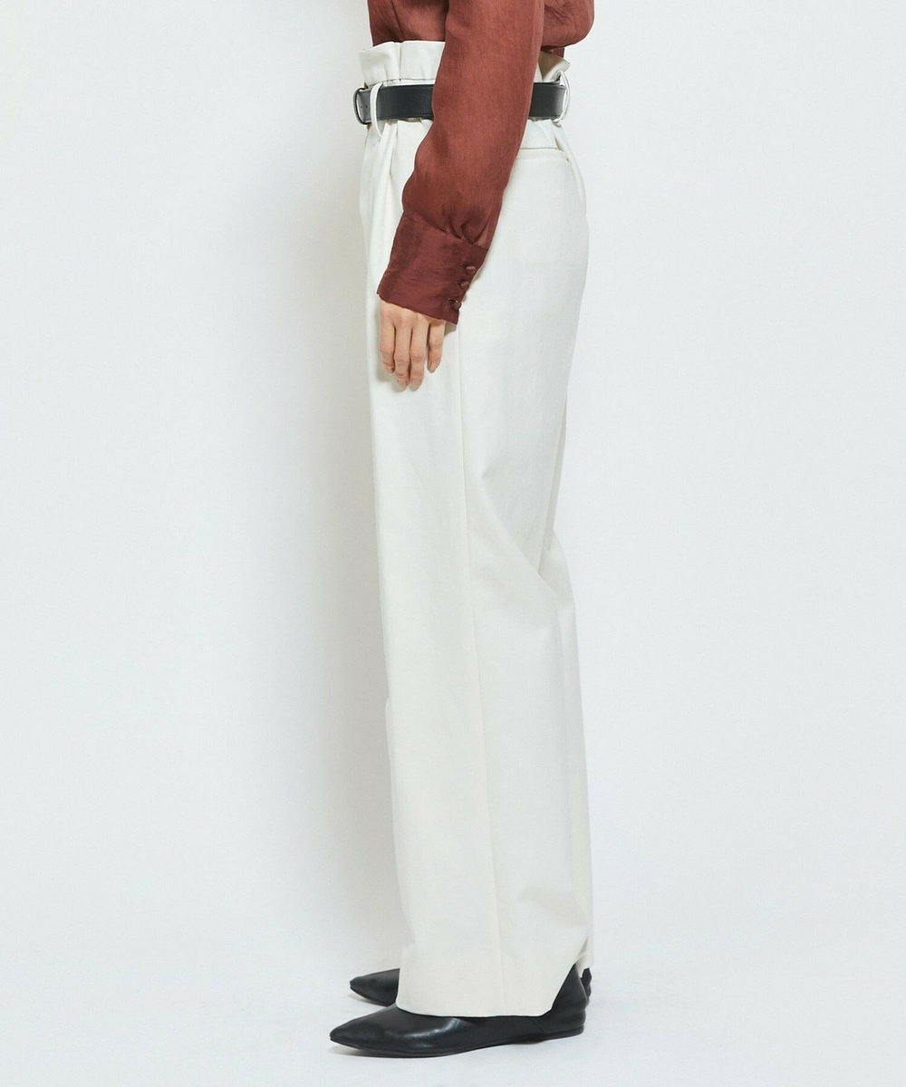 MOGA Collection MOGA Collection ダブルクロスストレッチベルト付きパンツ オフホワイト