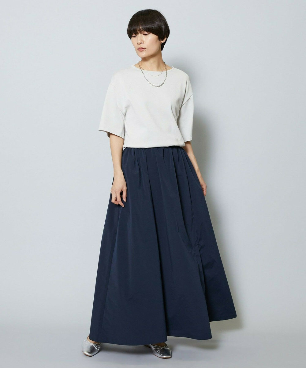 MOGA 雑誌eclat ×スタイリスト池田奈加子コラボ マイクロタスランコンビワンピース グレー