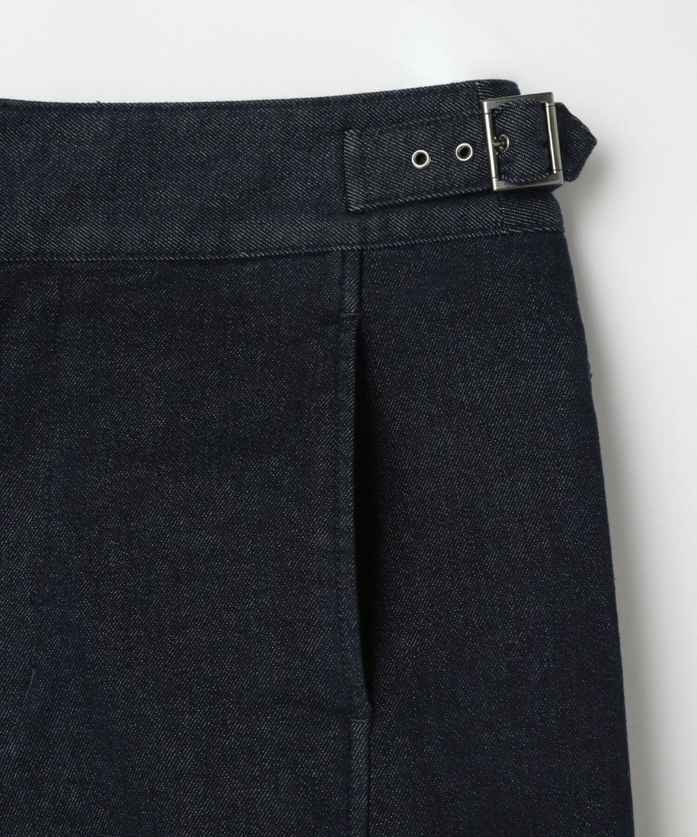L'EQUIPE デニムライクストレッチパンツ インディゴブルー