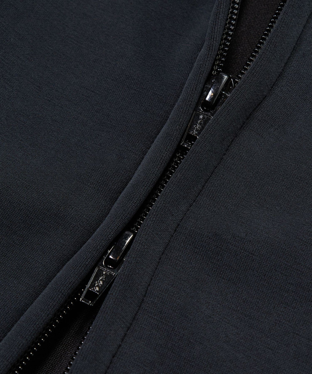 MEN'S BIGI スエードタッチ ダンボールスタンドジップアウター ブラック