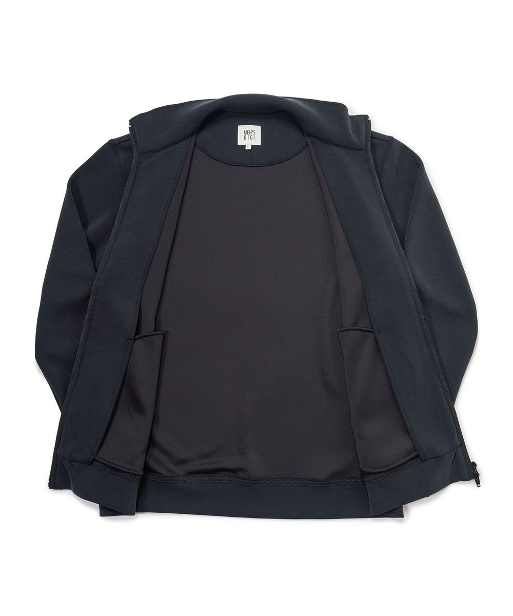 MEN'S BIGI スエードタッチ ダンボールスタンドジップアウター ブラック