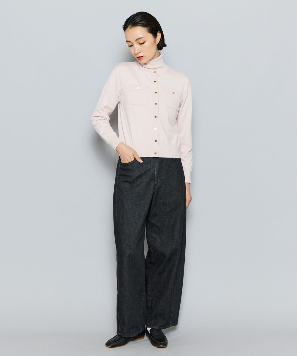 L'EQUIPE COUTURIER カシミヤシルクHGニットハイネックプルオーバー ピンク