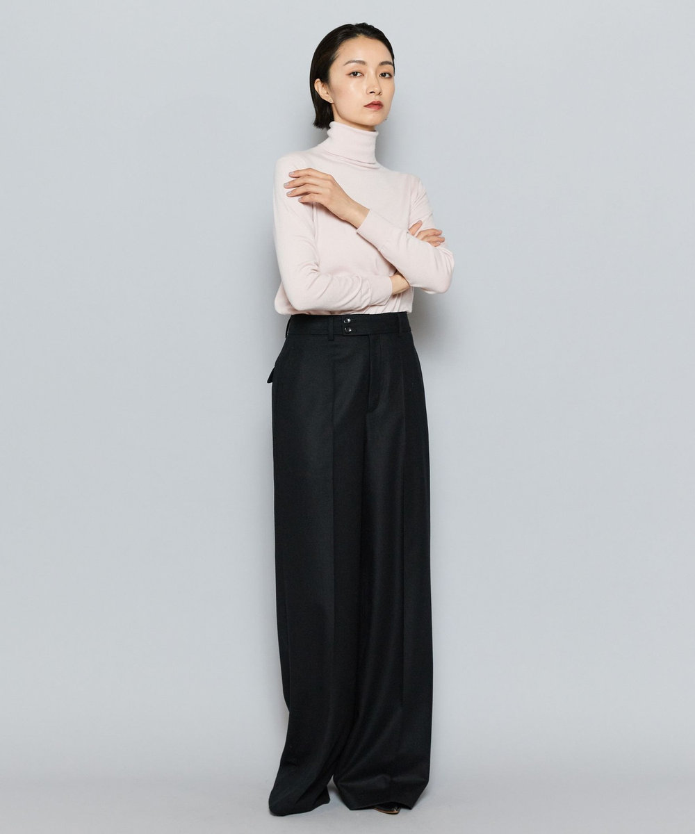 L'EQUIPE COUTURIER カシミヤシルクHGニットハイネックプルオーバー ピンク