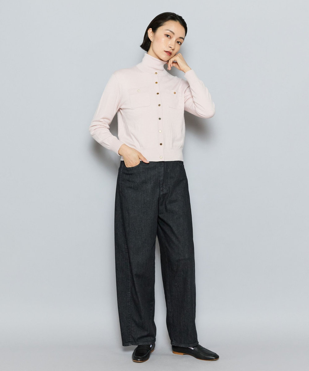 L'EQUIPE COUTURIER カシミヤシルクHGニットハイネックプルオーバー ピンク