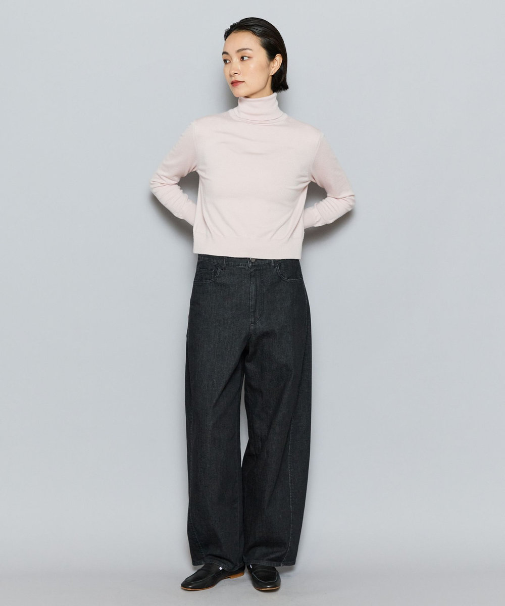 L'EQUIPE COUTURIER カシミヤシルクHGニットハイネックプルオーバー ピンク