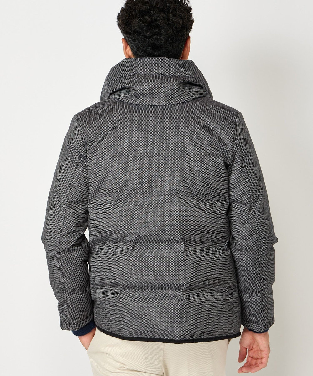 MEN'S BIGI マイクロブロックチェックボリュームネックダウン グレー系その他