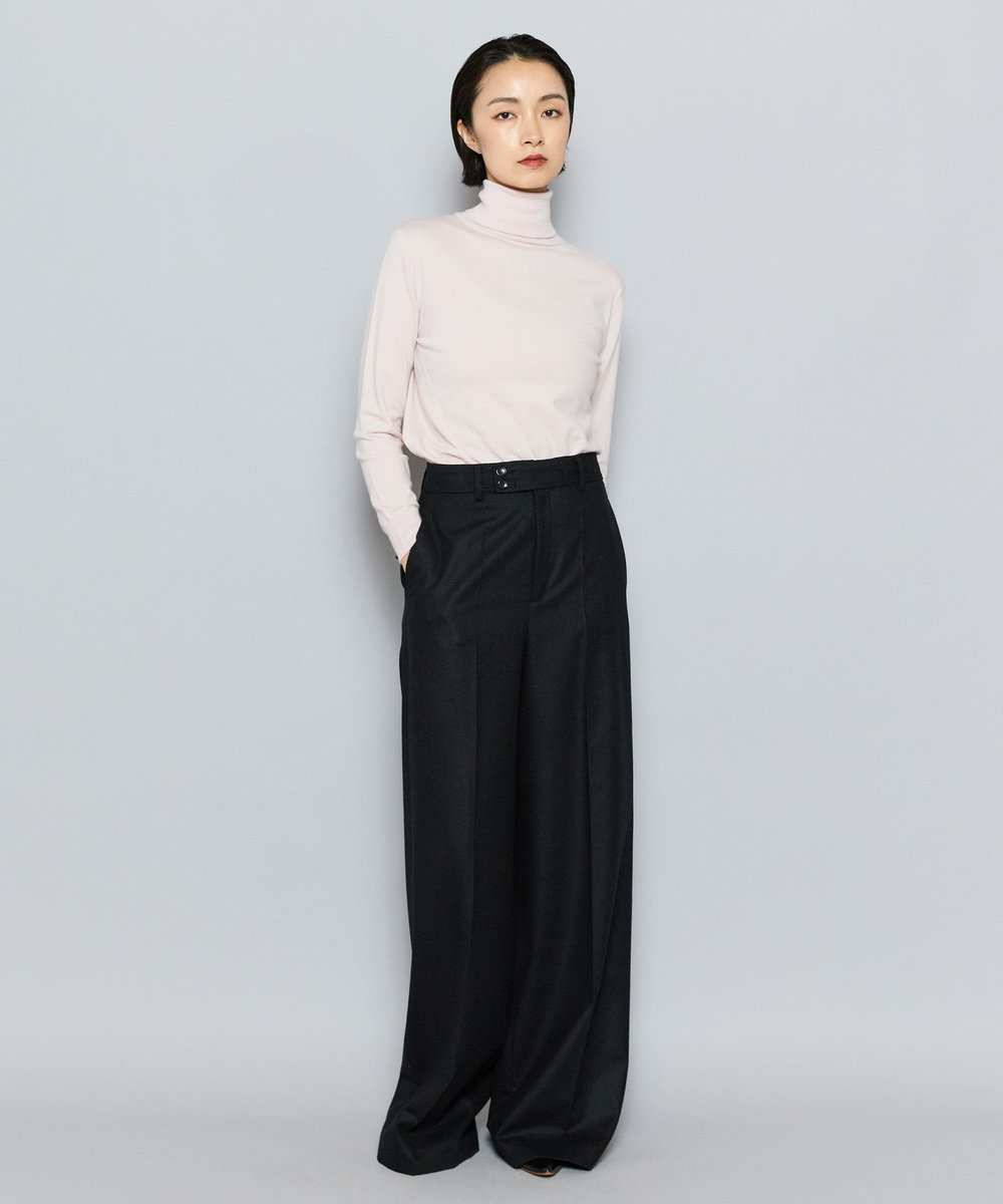 L'EQUIPE COUTURIER カシミヤシルクHGニットハイネックプルオーバー ピンク