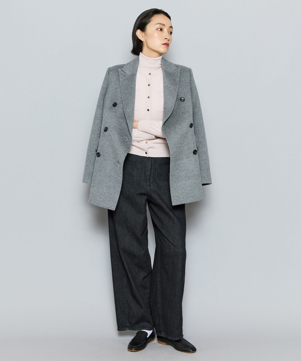 L'EQUIPE COUTURIER カシミヤシルクHGニットハイネックプルオーバー ピンク