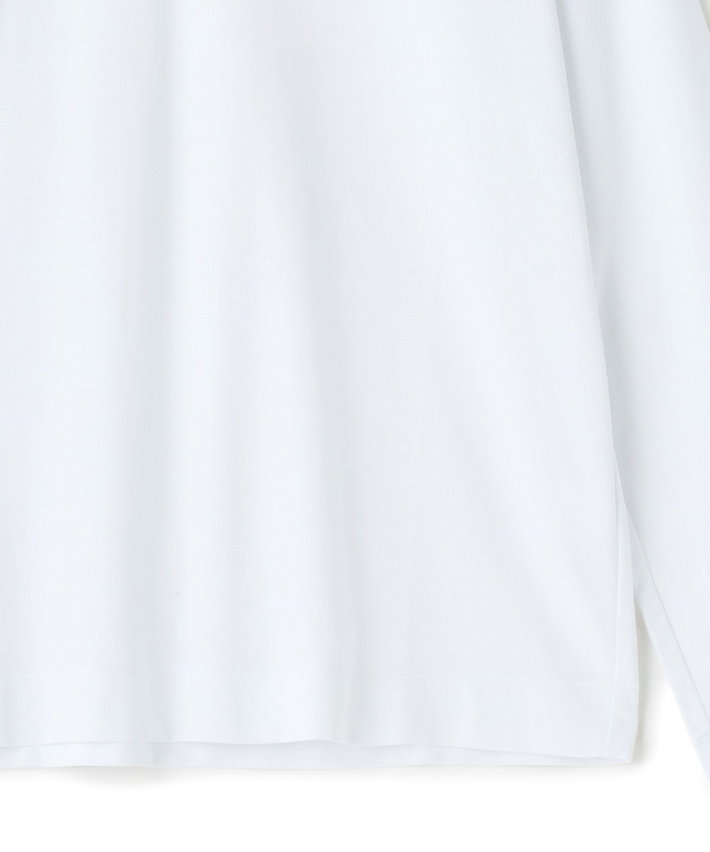 MEN'S BIGI アクティブテーラー シルケットスムース VネックロングTシャツ［シルケット加工/抗菌防臭/帯電防止］ ホワイト