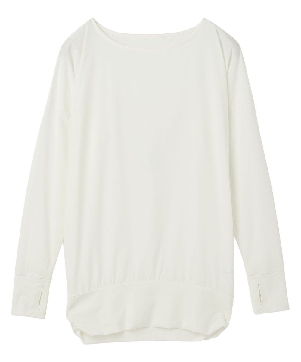 Julier 《定番》ライトプライムロングスリーブプルオーバー［エコ］/［UVカット］/［吸汗速乾］/［ホットヨガ対応］/［ラッシュガード］ ホワイト