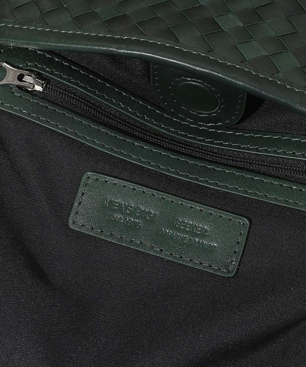 MEN'S BIGI 【SEEKER/シーカー】別注メッシュレザーショルダーバッグ グリーン