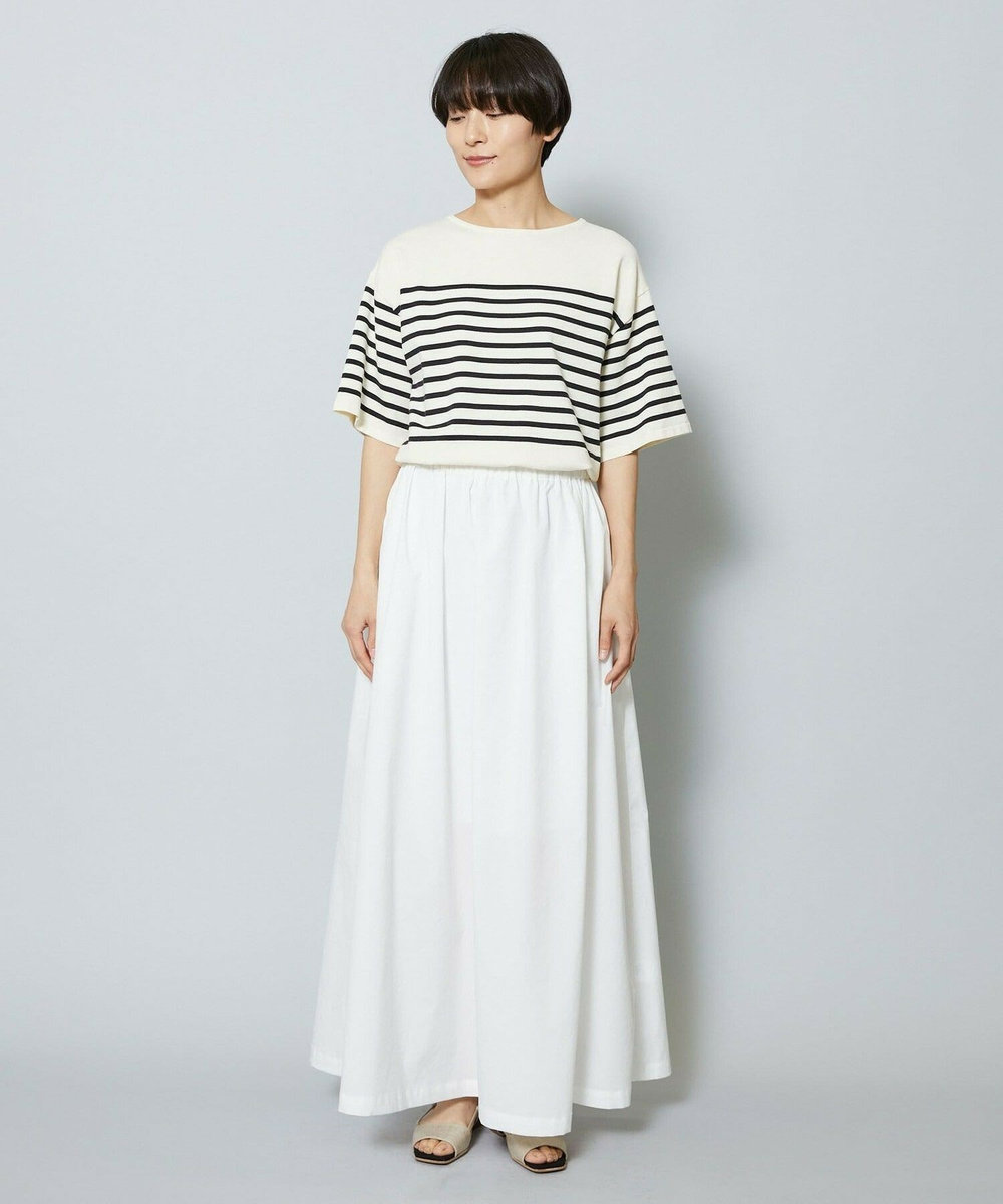 MOGA 雑誌eclat ×スタイリスト池田奈加子コラボ マイクロタスランコンビワンピース ストライプ
