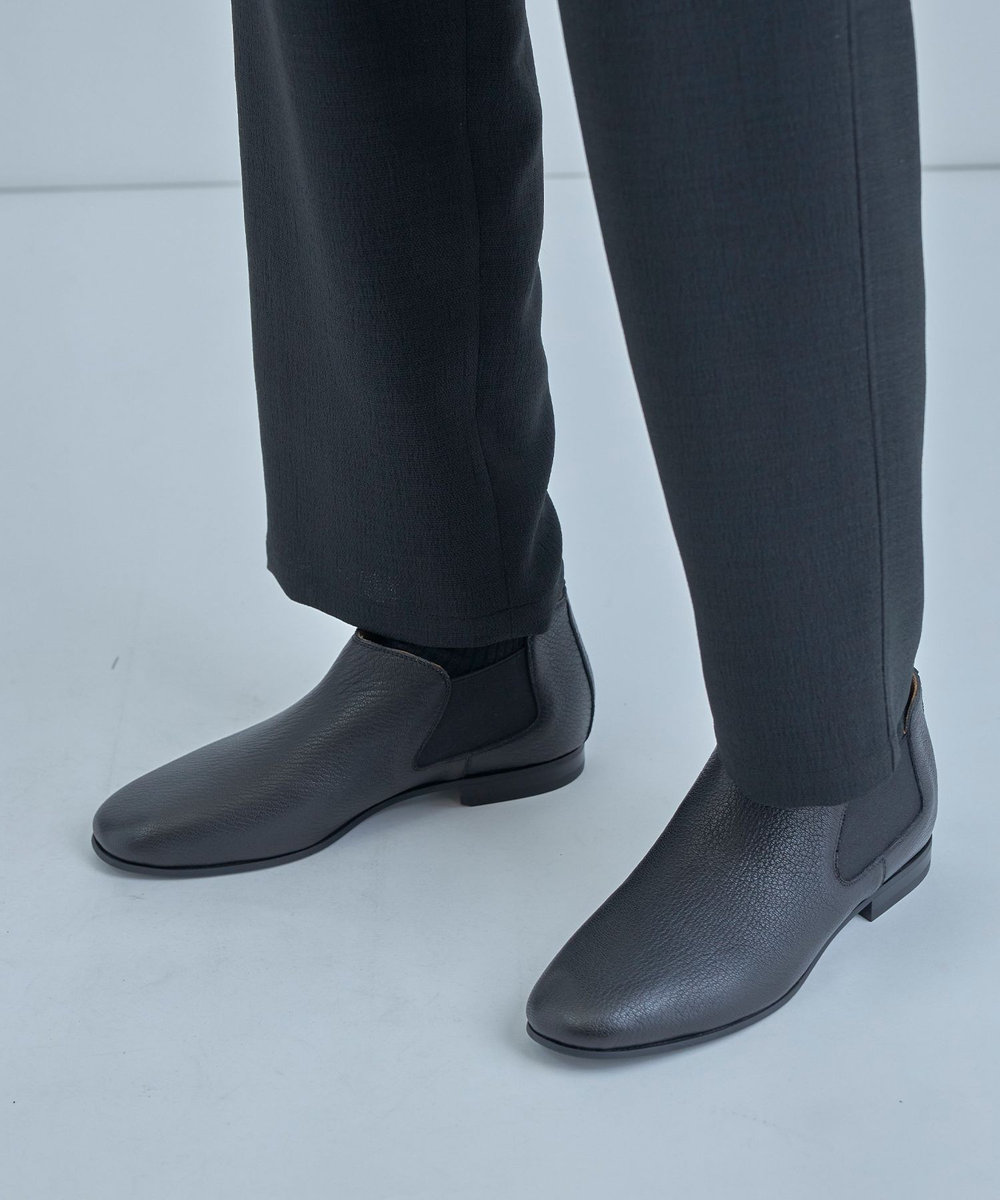 MEN'S BIGI 山羊皮サイドゴアブーツ ブラック