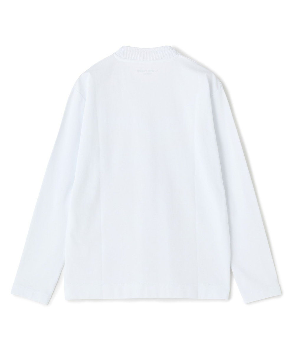 MEN'S BIGI アクティブテーラー シルケットスムース VネックロングTシャツ［シルケット加工/抗菌防臭/帯電防止］ ホワイト