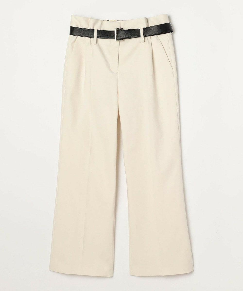 MOGA Collection MOGA Collection ダブルクロスストレッチベルト付きパンツ オフホワイト