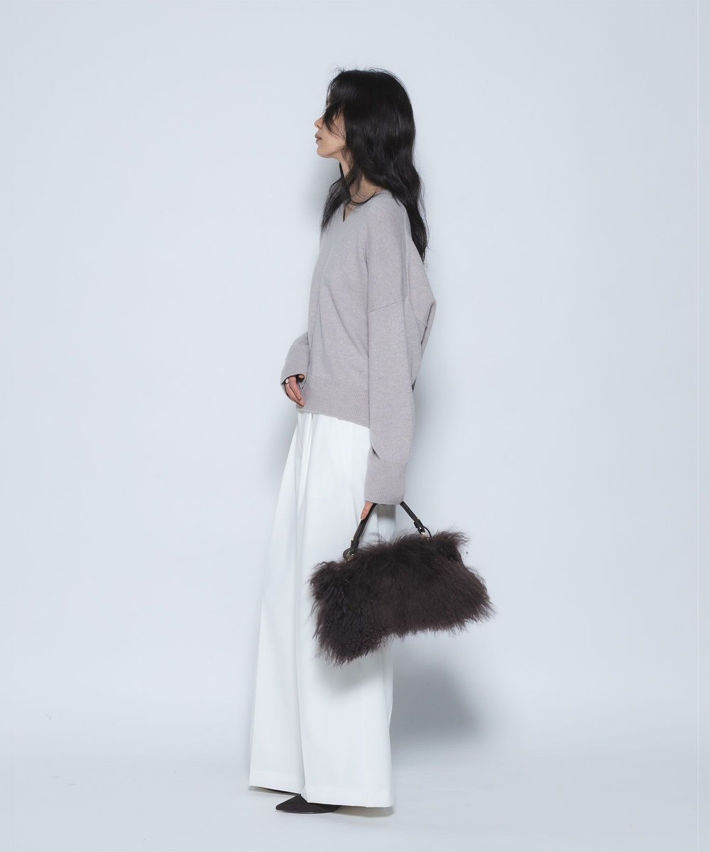 1er Arrondissement ウールカシミアVネックニット モカ