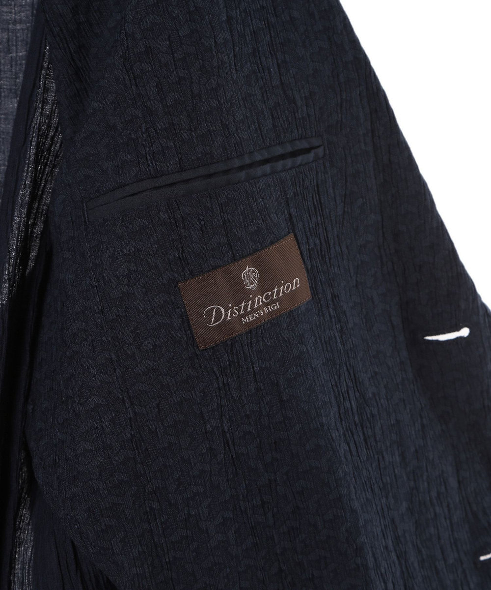 MEN'S BIGI 楊柳ジオメトリックプリントジャケット ネイビー