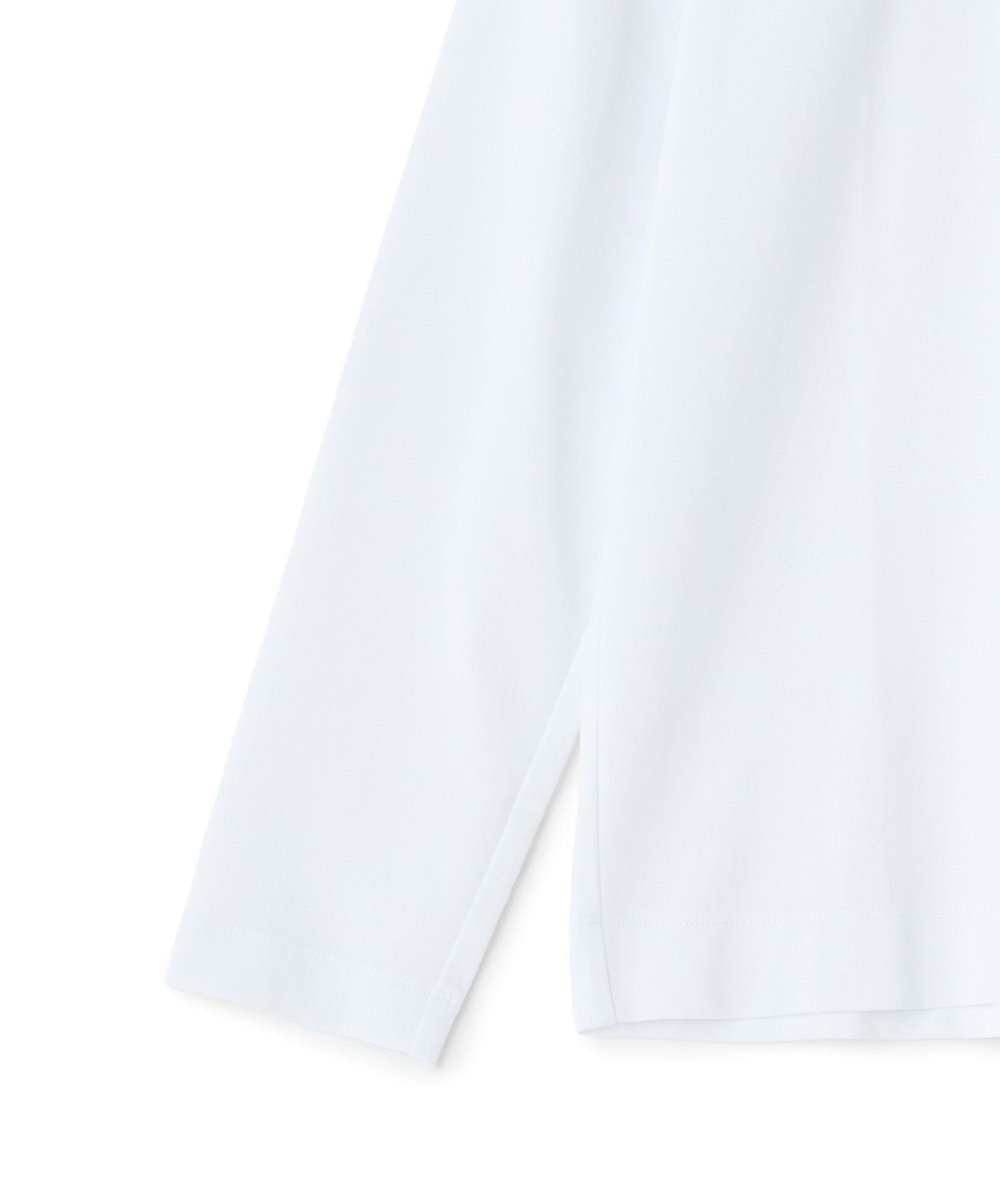 MEN'S BIGI アクティブテーラー シルケットスムース VネックロングTシャツ［シルケット加工/抗菌防臭/帯電防止］ ホワイト