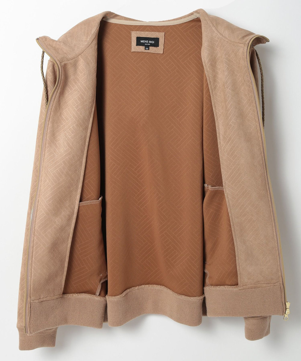 MEN'S BIGI テックスエードエンボスパーカー ベージュ