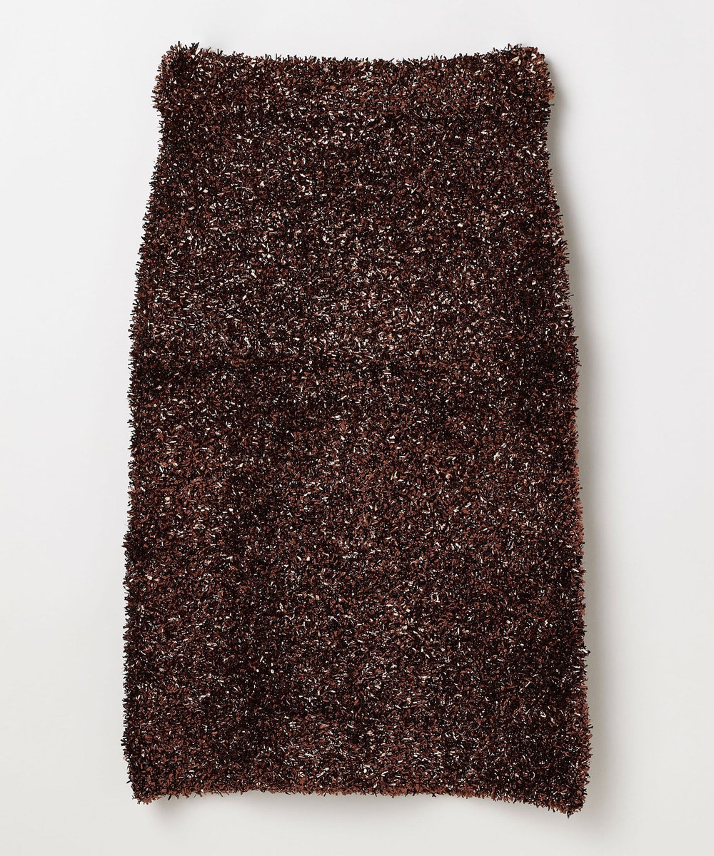 DÉPAREILLÉ METALLIC FILM YARN SKIRT / メタリックフィルムヤーンスカート ブロンズ