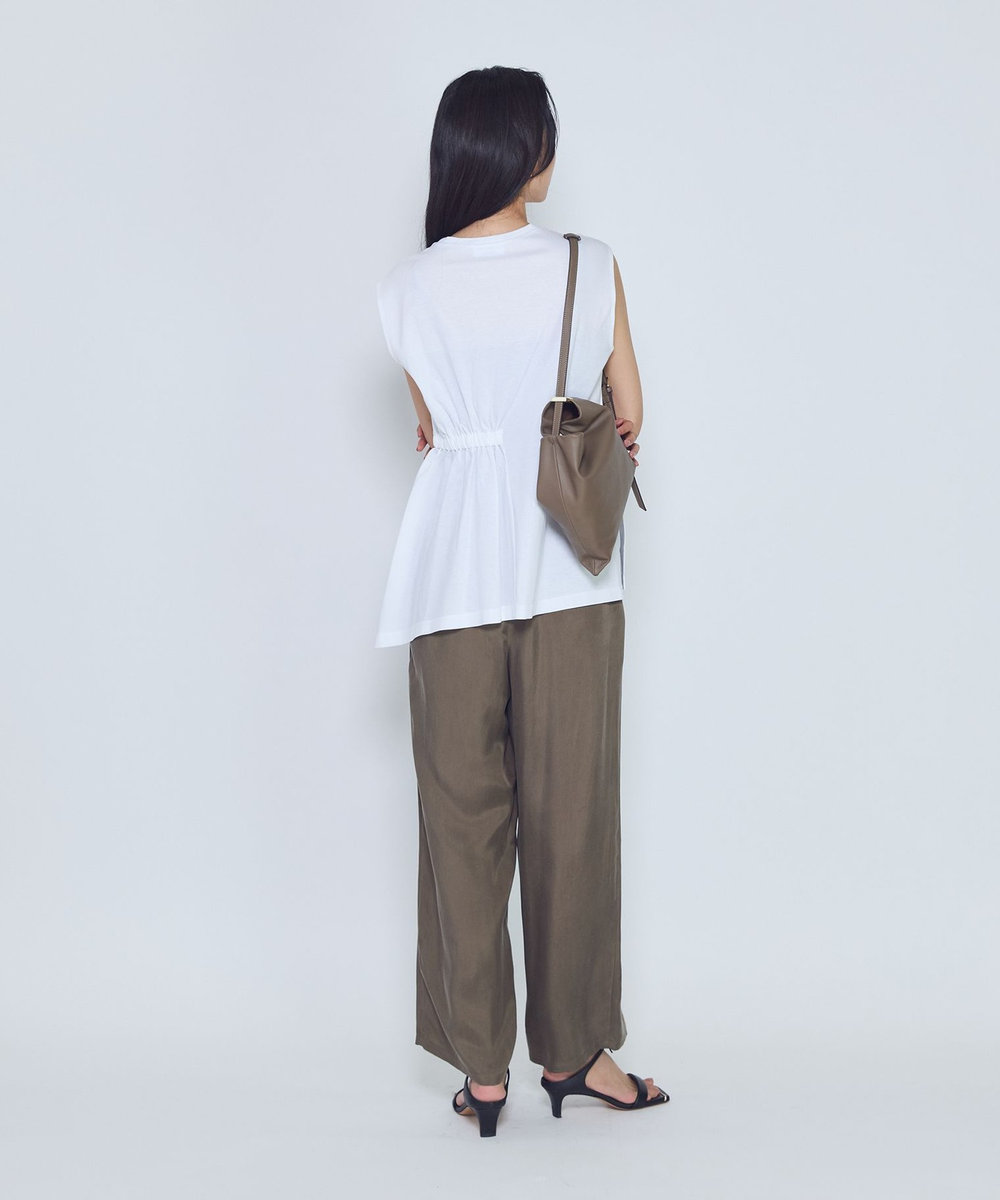 1er Arrondissement コットンポンチアシメトップス ホワイト