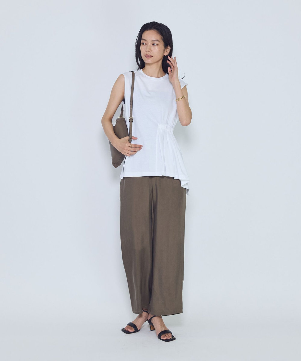 1er Arrondissement コットンポンチアシメトップス ホワイト