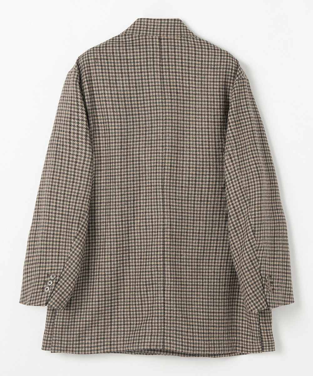 1er Arrondissement ＜COUTURE D'ADAM/クチュール ド アダム＞" Italian Shepherd Check"ビッグダブルジャケット ブラウン