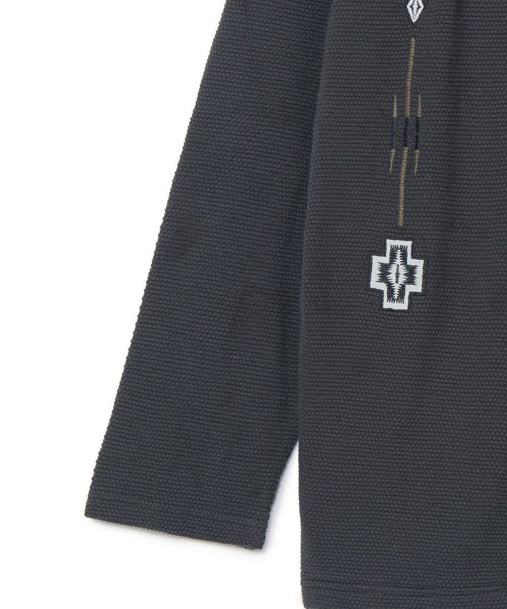 MEN'S BIGI 【PENDLETON/ペンドルトン】別注 鹿の子刺繍カーディガン チャコールグレー