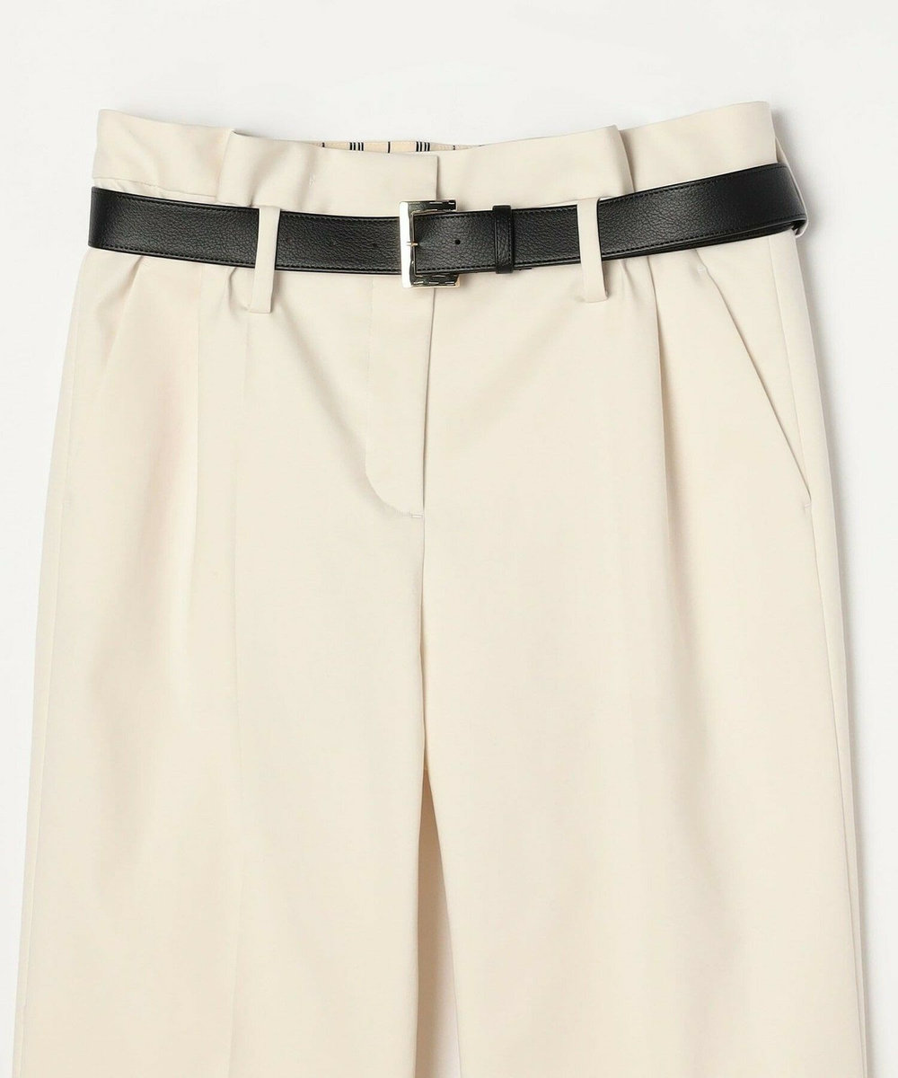 MOGA Collection MOGA Collection ダブルクロスストレッチベルト付きパンツ オフホワイト