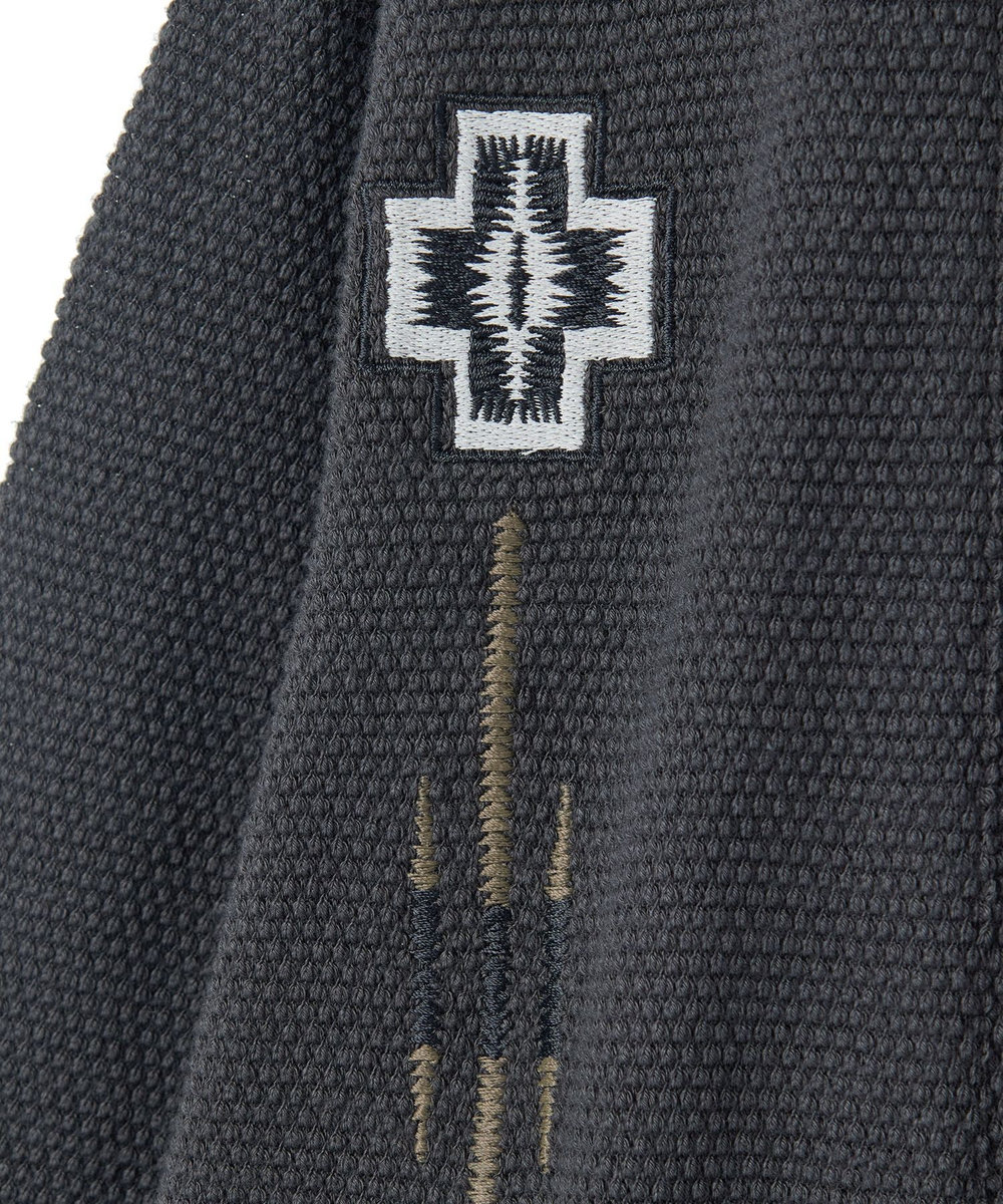 MEN'S BIGI 【PENDLETON/ペンドルトン】別注 鹿の子刺繍カーディガン チャコールグレー