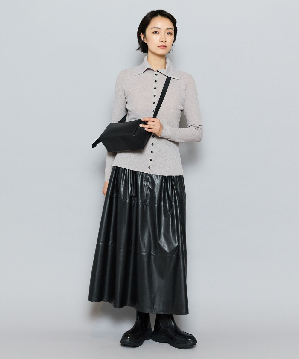 L'EQUIPE LAURA DI MAGGIO ボックスショルダーバッグ ブラック