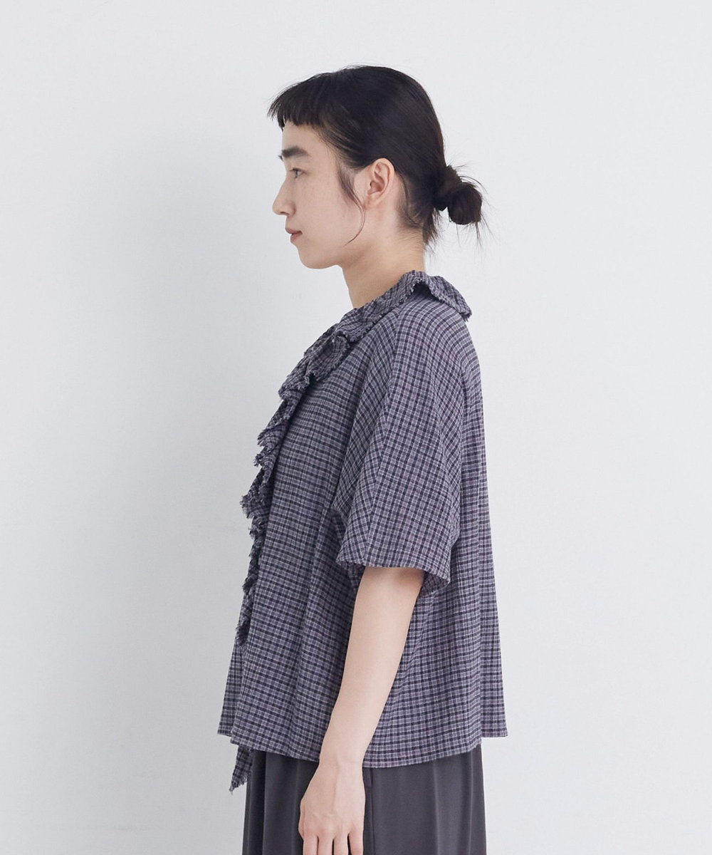 congés payés ADIEU TRISTESSE ランダムフリルブラウス グレー系その他
