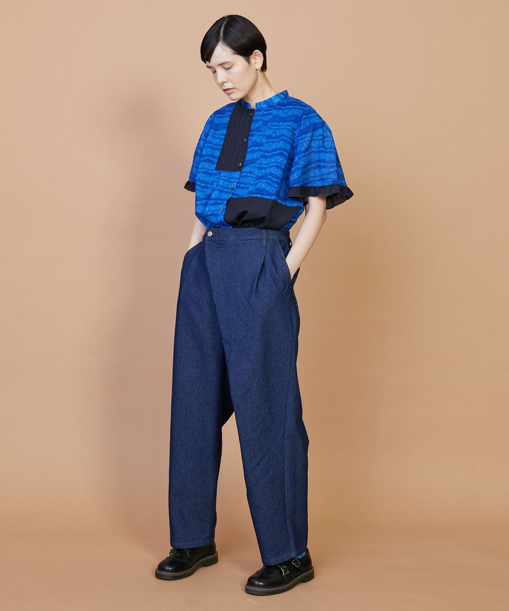 FRAPBOIS メッシュデニム パンツ ネイビー