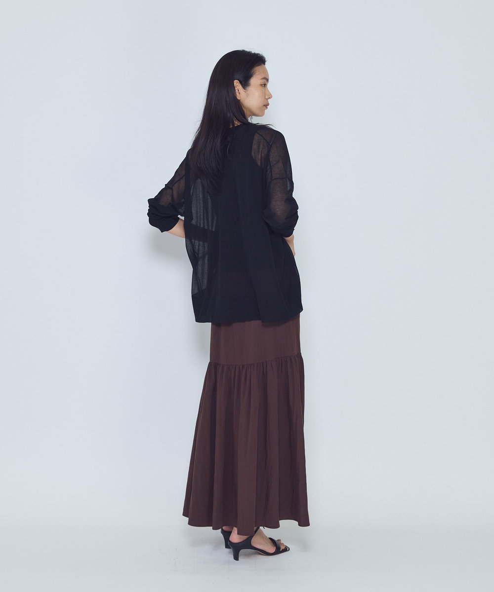 1er Arrondissement シアーラフカーディガン ブラック