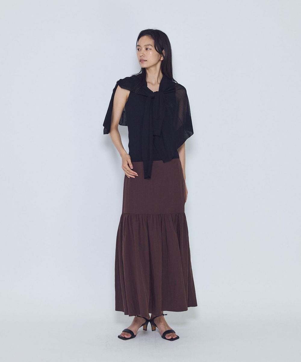 1er Arrondissement シアーラフカーディガン ブラック