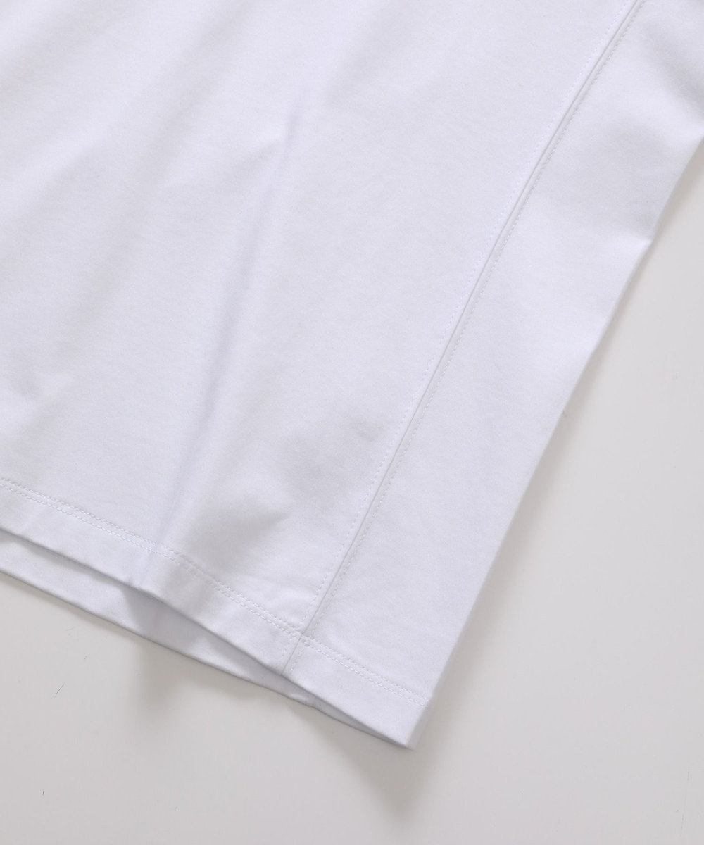 MEN'S BIGI 【1PIU1UGUALE3 RELAX】別注　ロゴラインストーンTシャツ ホワイト