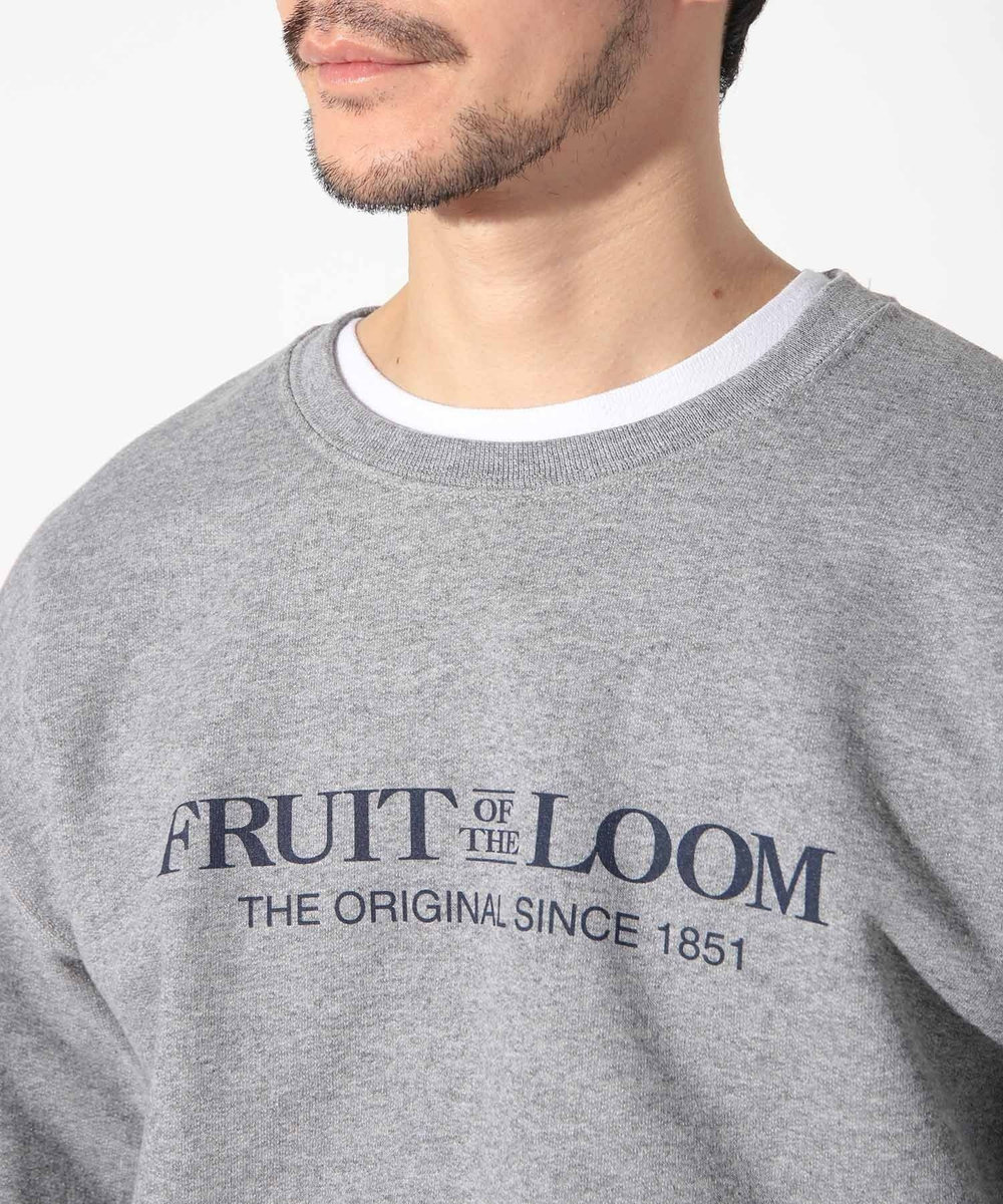 UNION STATION FRUIT OF THE LOOM別注裏毛裏起毛クルーネックスウェット グレー