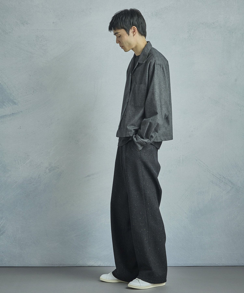 MEN'S BIGI 【50th Anniv . 菊池武夫】SHORT COTTON FLANNEL SHIRTS グレー