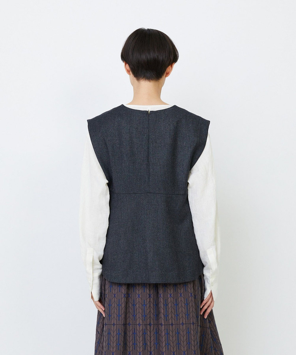 LOISIR クラシカルツイードAラインベスト グレー系その他