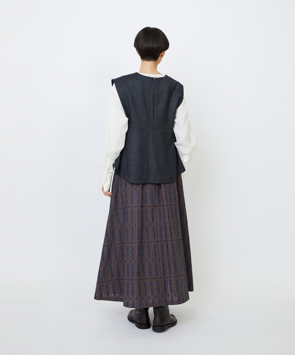 LOISIR クラシカルツイードAラインベスト グレー系その他