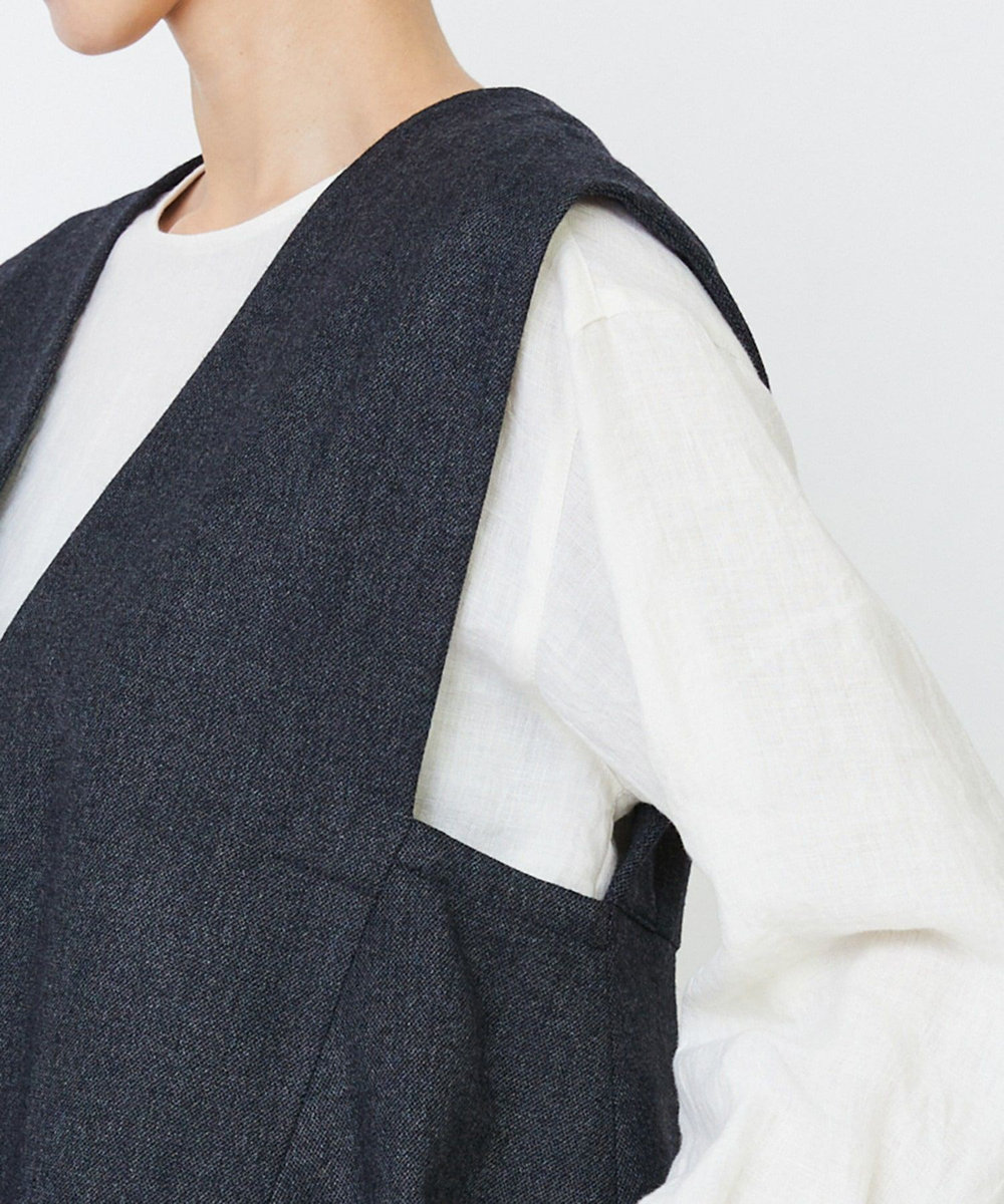 LOISIR クラシカルツイードAラインベスト グレー系その他
