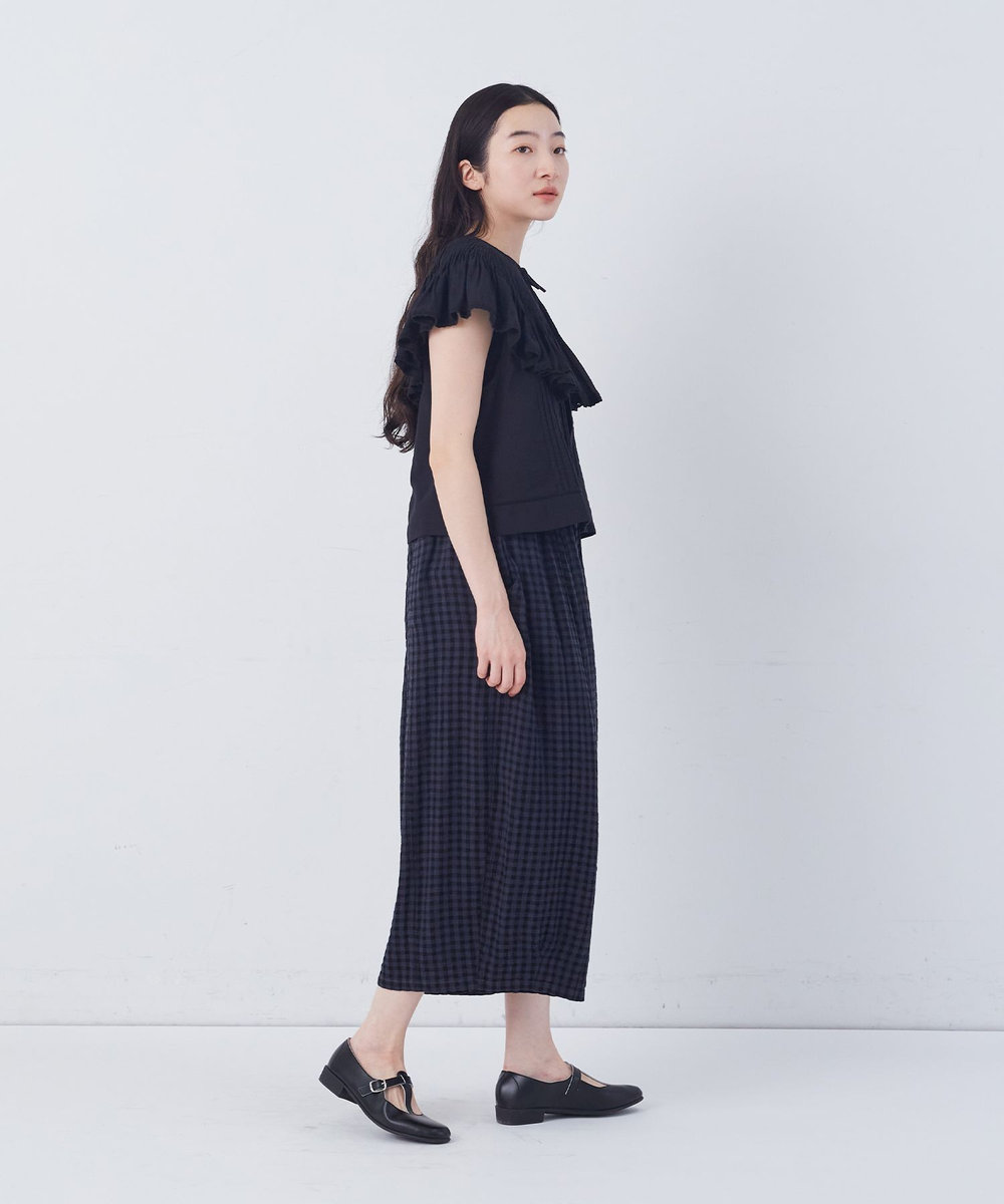 congés payés ADIEU TRISTESSE 【FAVE】シャーリングワイドサルエルパンツ ブルー系その他