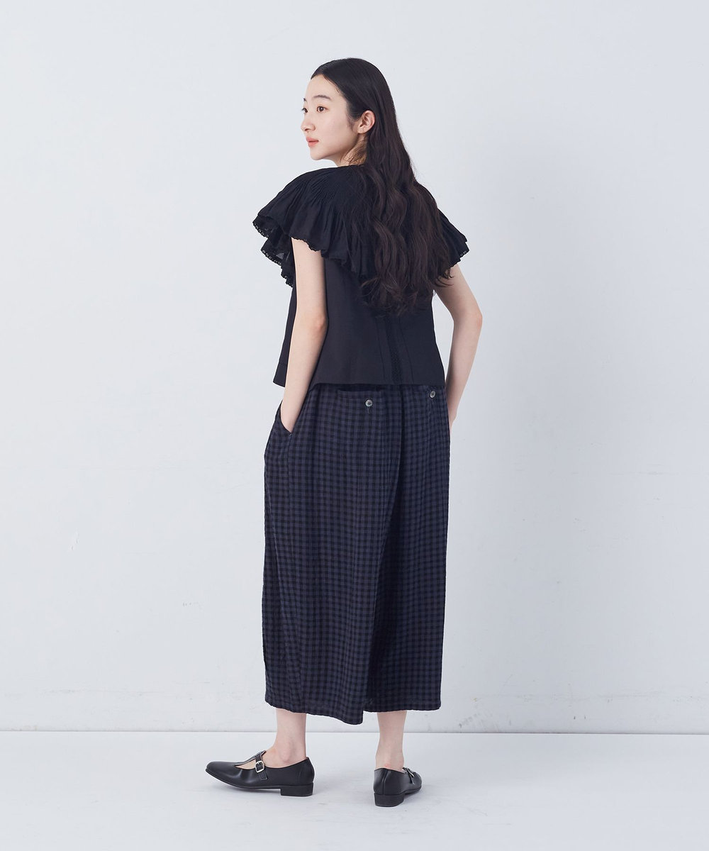 congés payés ADIEU TRISTESSE 【FAVE】シャーリングワイドサルエルパンツ ブルー系その他