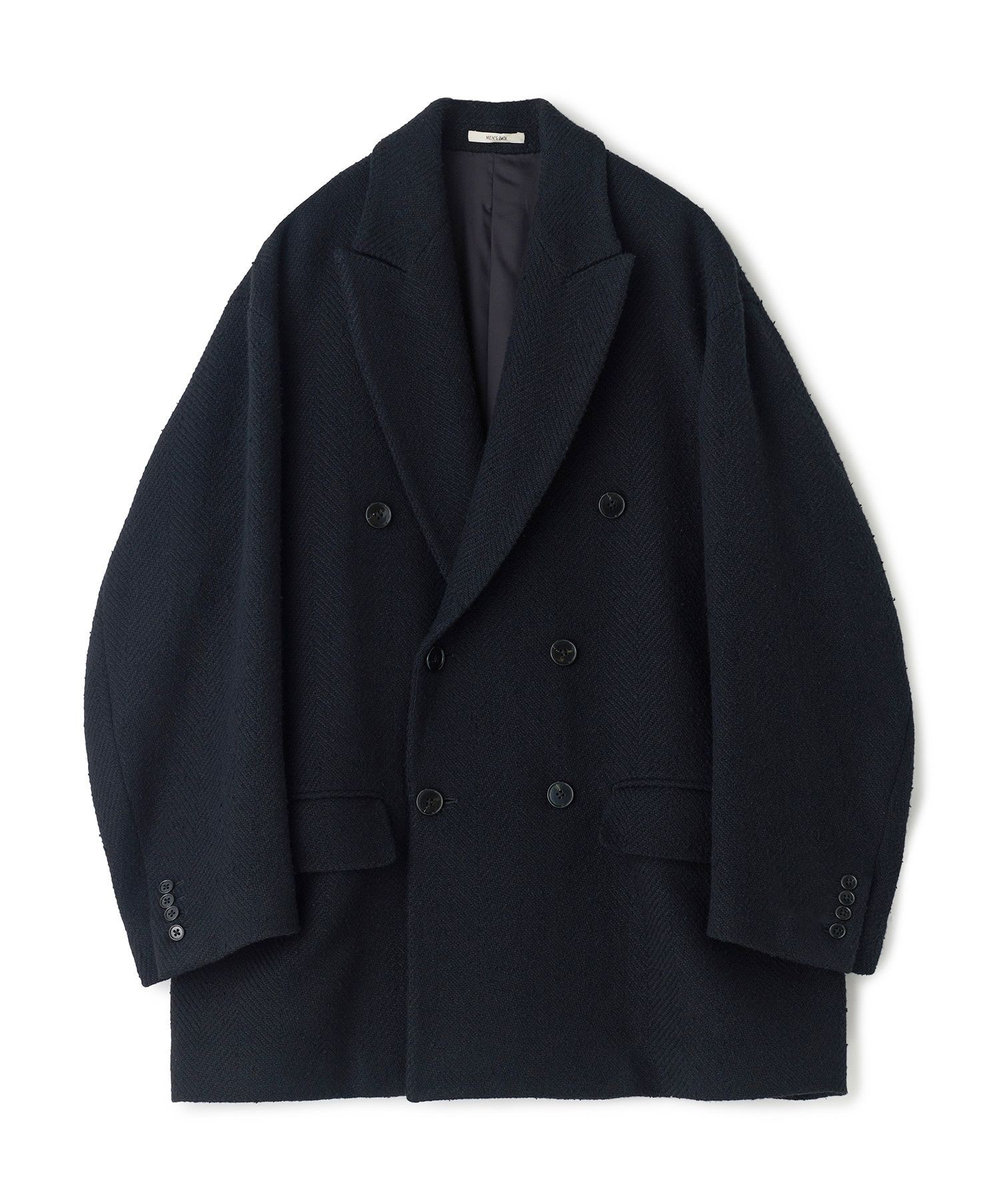 MEN'S BIGI 【BASED ON MEN'S BIGI HERITAGE】ブラックヘリンボーン コテージコート ブラック