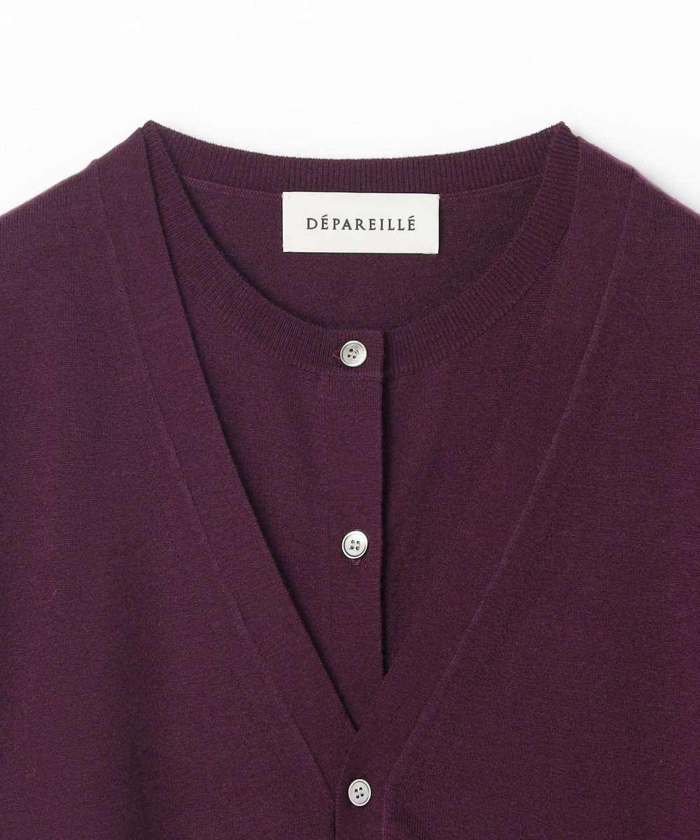 DÉPAREILLÉ HIGH GAUGE LAYERED KNIT / ハイゲージレイヤードニット ボルドー