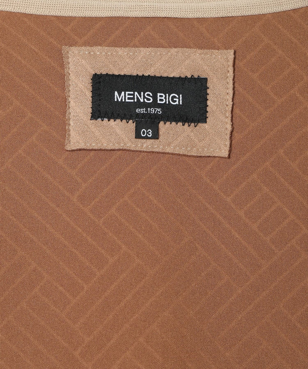 MEN'S BIGI テックスエードエンボスパーカー ベージュ