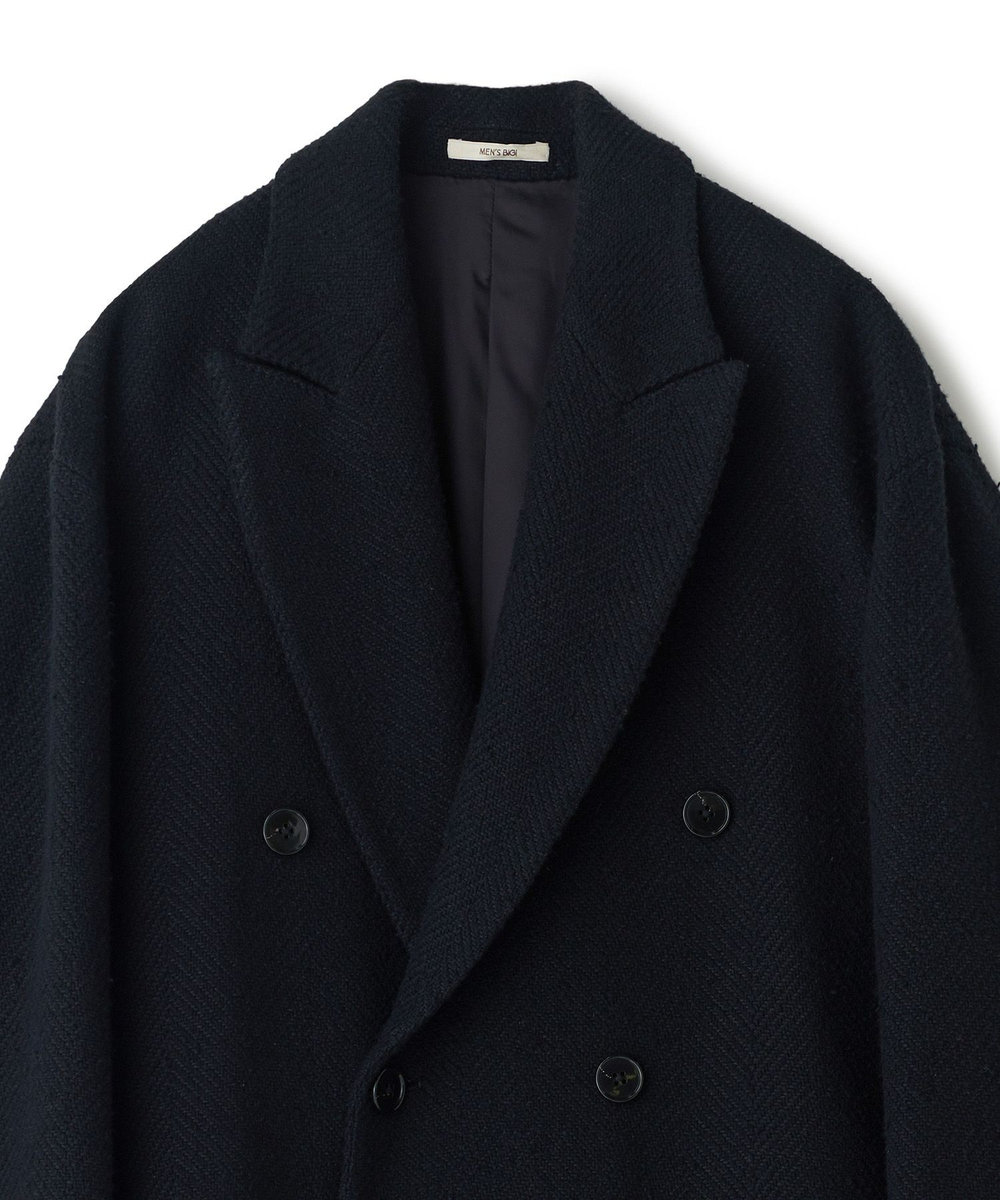 MEN'S BIGI 【BASED ON MEN'S BIGI HERITAGE】ブラックヘリンボーン コテージコート ブラック