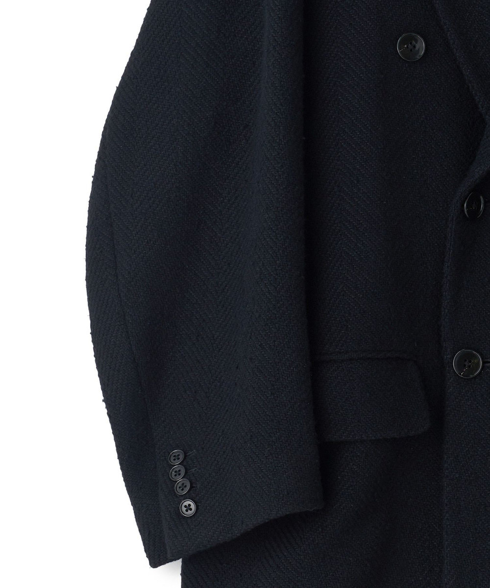 MEN'S BIGI 【BASED ON MEN'S BIGI HERITAGE】ブラックヘリンボーン コテージコート ブラック