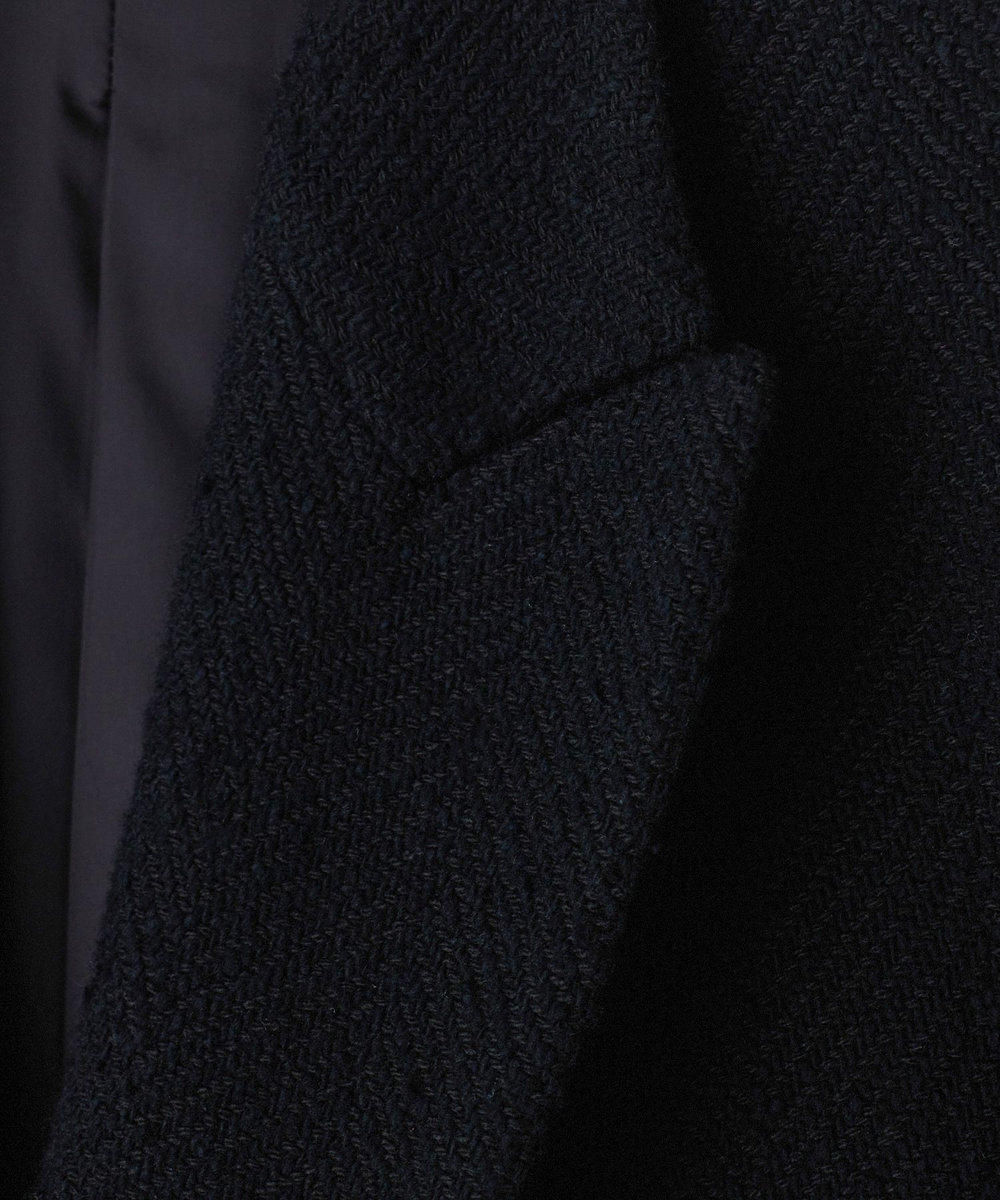 MEN'S BIGI 【BASED ON MEN'S BIGI HERITAGE】ブラックヘリンボーン コテージコート ブラック
